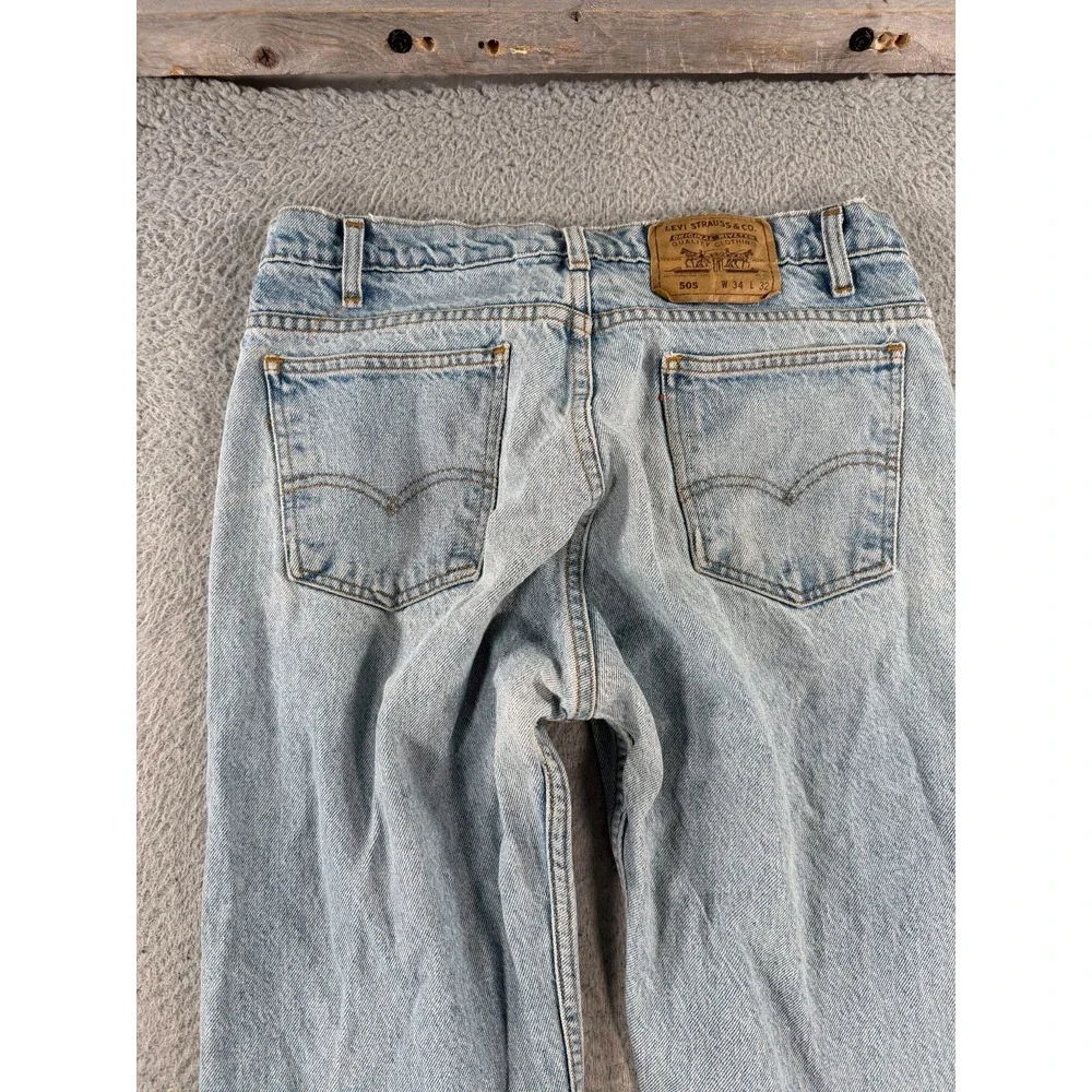 Vintage Levi's 505 90's‎ Orange Tab Jeans Men 32x30 Blue Denim Straight Leg